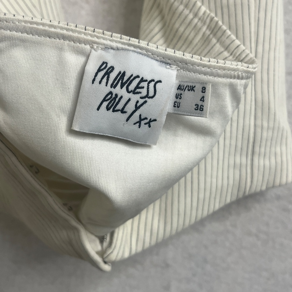 Princess Polly Pinstripe Corset Vest Halter Waistcoat Top US 4 - Picture 4 of 9